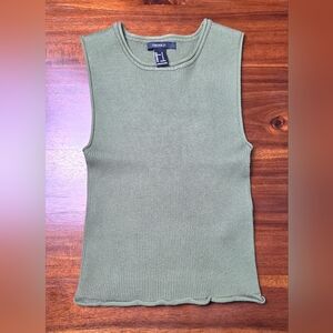 Forever 21 Olive Green Ribbed Tank Top